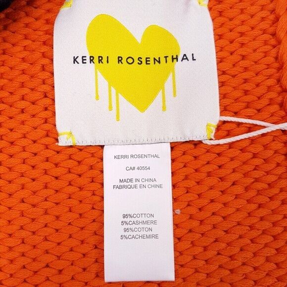 KERRI ROSENTHAL Womens Scarf Colorblock Rectangle Knit LISA CABIN SCARF $198 - Picture 4 of 6